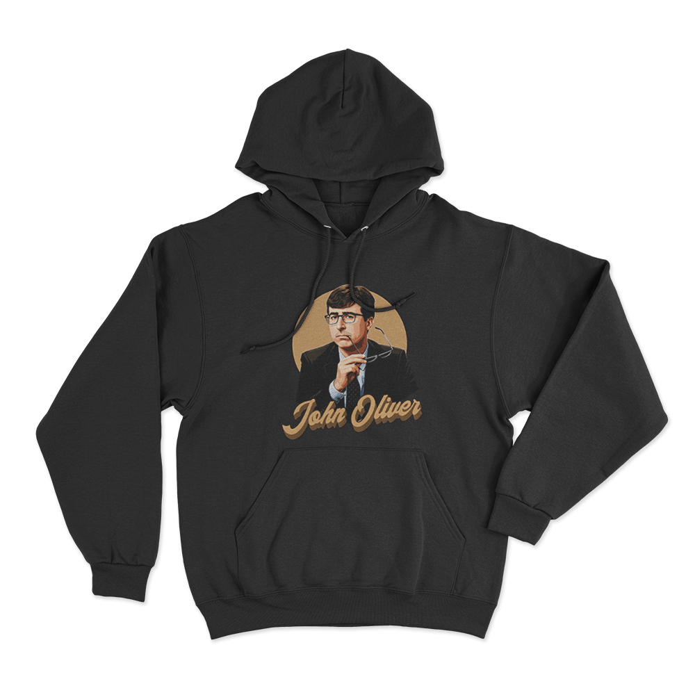 John Oliver Portrait Unisex Hoodie Black John Oliver Portrait Unisex Hoodie Black