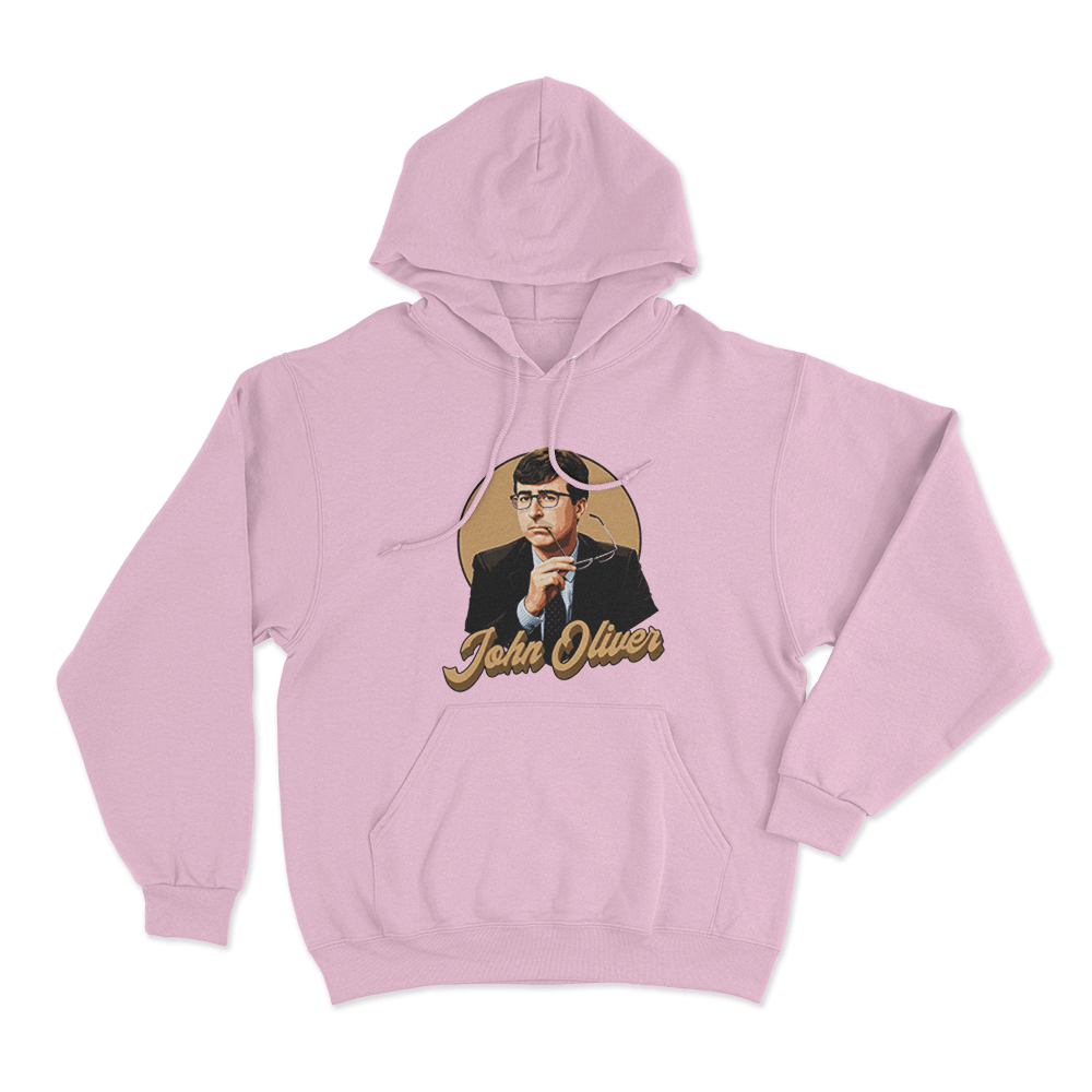 John Oliver Portrait Unisex Hoodie Pink John Oliver Portrait Unisex Hoodie Pink