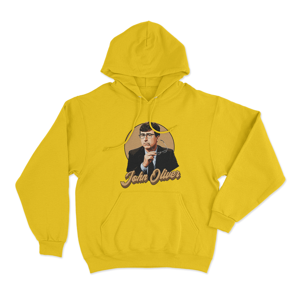 John Oliver Portrait Unisex Hoodie Yellow John Oliver Portrait Unisex Hoodie Yellow