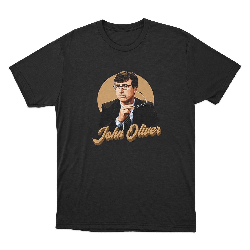 John Oliver Portrait Unisex T Shirt Black John Oliver Portrait Unisex T Shirt Black
