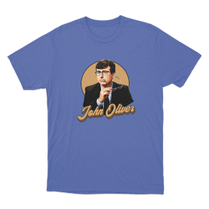 John Oliver Portrait Unisex T Shirt Blue