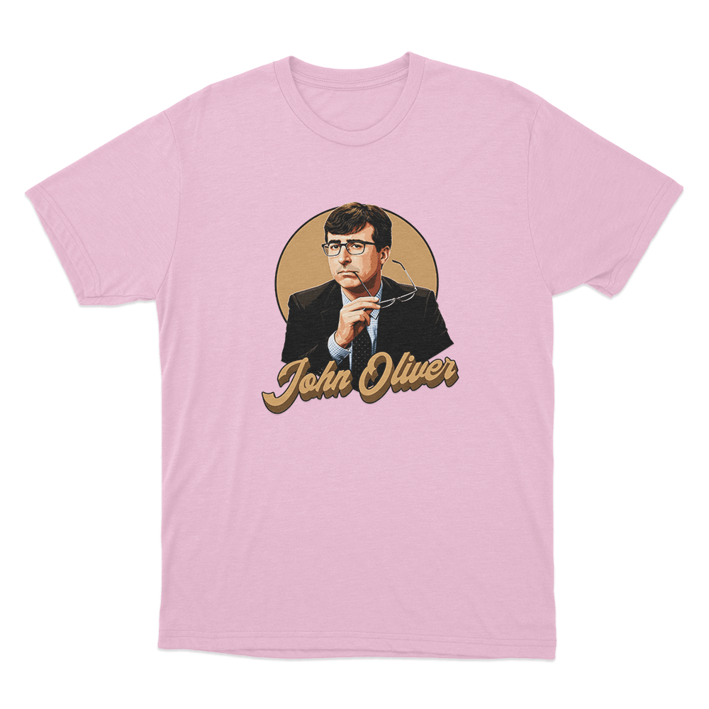 John Oliver Portrait Unisex T Shirt Pink John Oliver Portrait Unisex T Shirt Pink