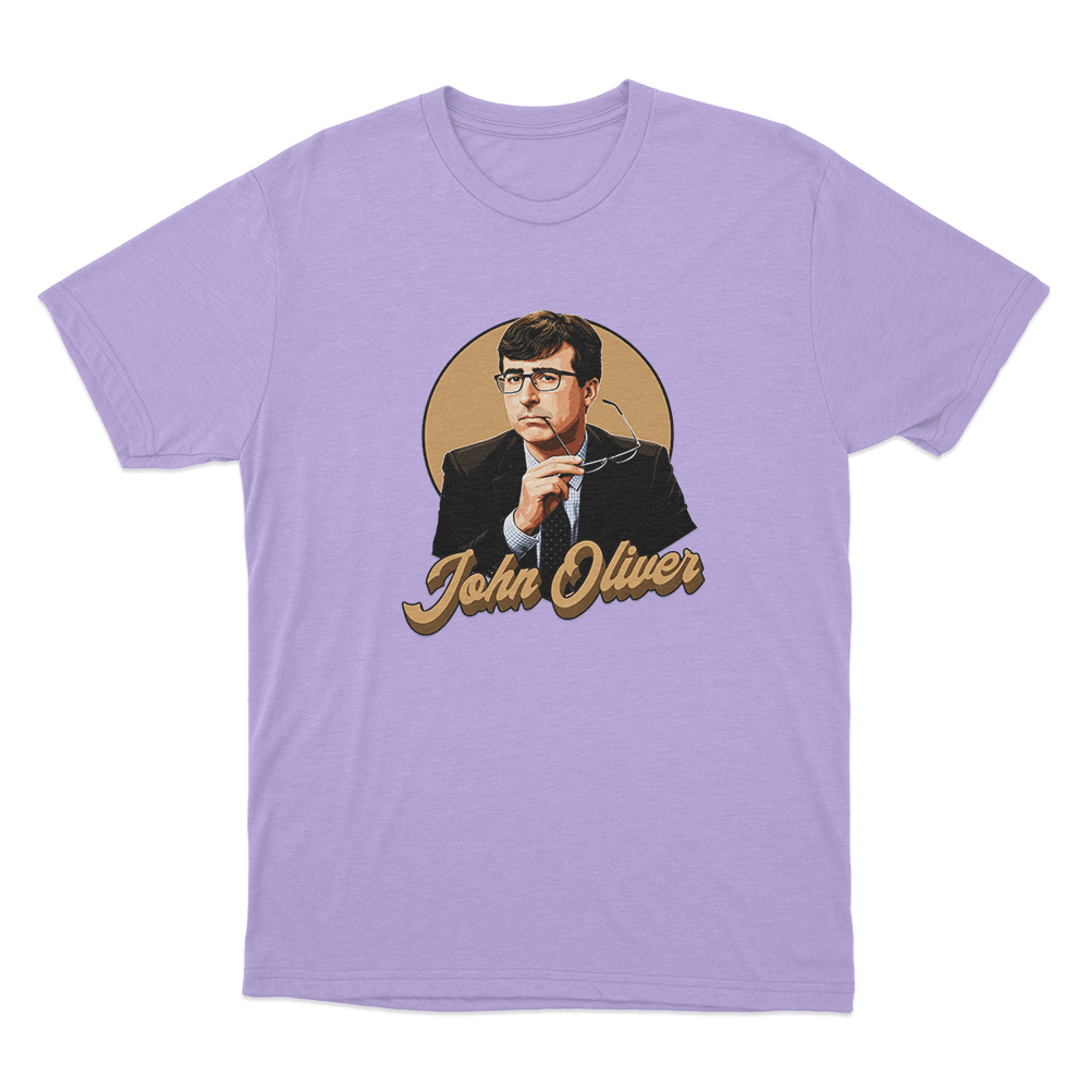 John Oliver Portrait Unisex T Shirt Purple John Oliver Portrait Unisex T Shirt Purple