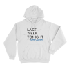 Last Week Tonight with John Oliver John Logo Unisex Hoodie White