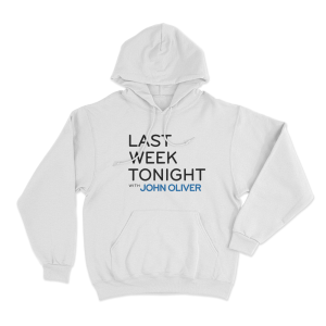 Last Week Tonight with John Oliver John Logo Unisex Hoodie White